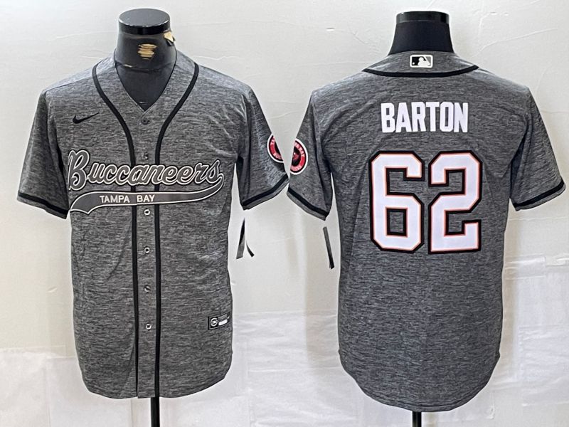Men Tampa Bay Buccaneers 62 Barton Grey Joint Name 2024 Nike Limited NFL Jersey style 1